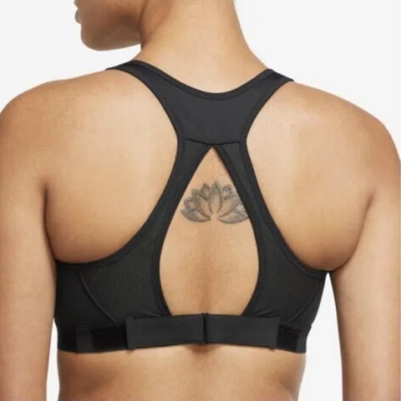 Nike Swoosh FLY Non-Padded Sports Bra DQ5033-010 Black Size XXL Cup Size A-B - Picture 5 of 15